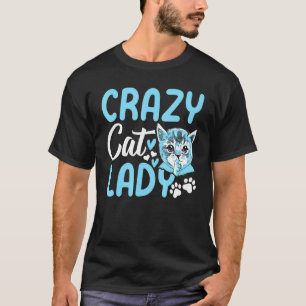 T-shirt Dame de chat fou Dame de chat Chat mignon Je suis