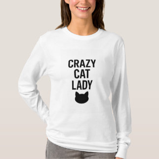 T-shirt Dame de chat fou - Drôle cadeau Amoureux des chats