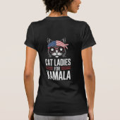 T-shirt Dame de chat sans enfant pour Kamala 2024 (Dos)