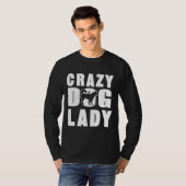 T-shirt Dame de Chien fou Husky (Devant entier)