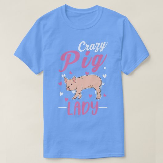T-shirt Dame de cochon folle Fille au cochon Premium (Design devant)