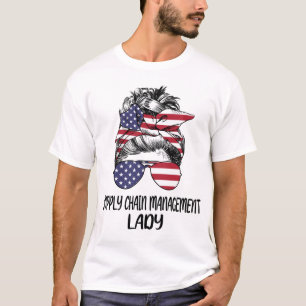 T-shirt Dame de gestion de la chaîne d'approvisionnement