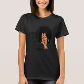 T-shirt Dame de la Reine noire Américaine Curly Afr Nature (Devant)
