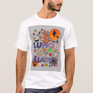 T-shirt Dame de midi Halloween Sorcière Lune Citrouille_1
