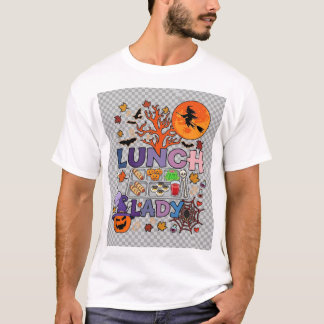 T-shirt Dame de midi Halloween Sorcière Lune Citrouille_1