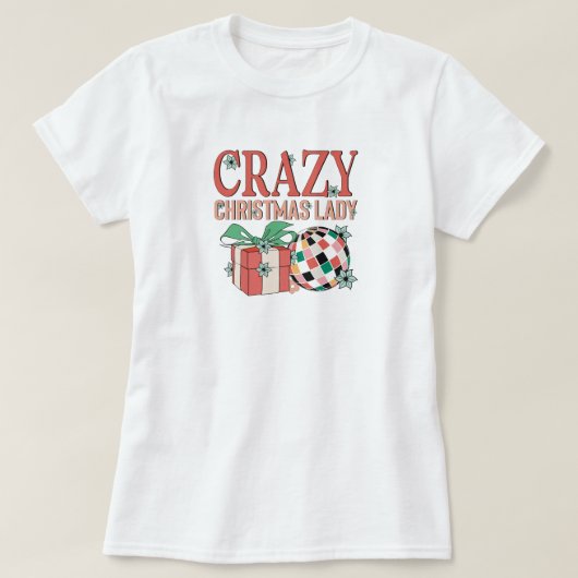 T-shirt Dame de Noël festive folle (Design devant)