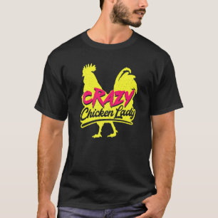 T-shirt Dame de poule folle pour les éleveurs de poules po