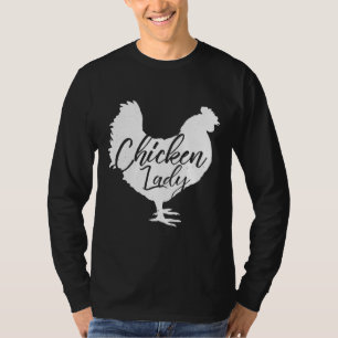 T-shirt Dame de poulet pour femmes blanc