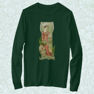 T-shirt Dame de serre Art Nouveau élégante vintage