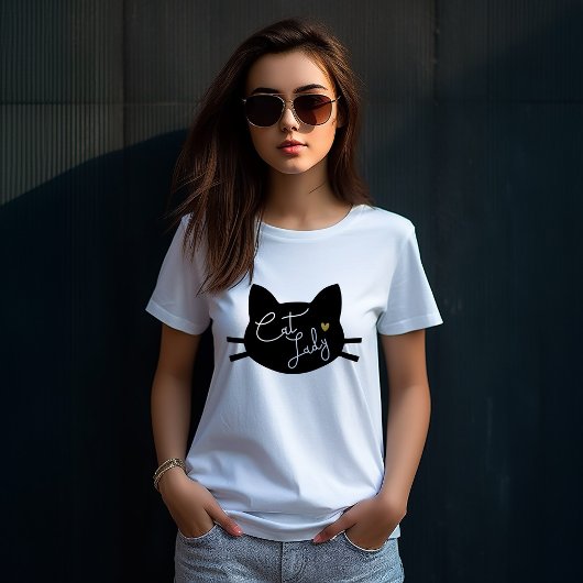 T-shirt Dame du chat