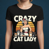T-shirt Dame du Crazy Cat