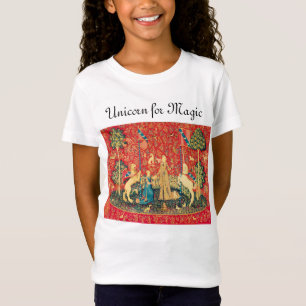 T-Shirt DAME ET LICORNE POUR les fleurs MAGIQUES