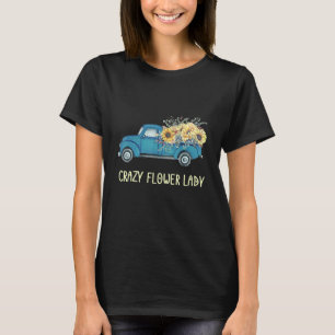 T-shirt Dame Fleur Fleuriste Jardinière  Camion Vintage 