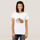 T-shirt dame folle de capybara (Devant entier)