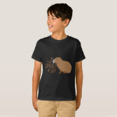 T-shirt dame folle de capybara (Devant entier)