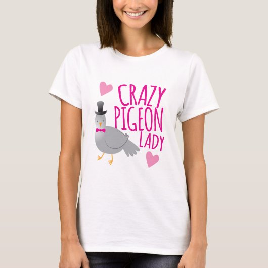 T-shirt dame folle de pigeon (Devant)