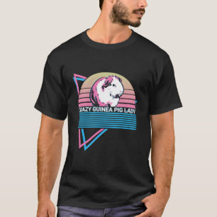T-shirt Dame folle du cochon d'Inde Dame folle du cochon d