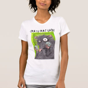 T-SHIRT DAME FOLLE FUNNY RATS DE RAT