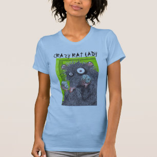T-SHIRT DAME FOLLE FUNNY RATS DE RAT