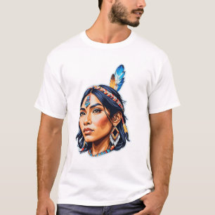 T-shirt Dame Indienne d'Amérique du Nord