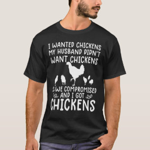 T-shirt Dame Poulet Folle Poulet Pour Ferme De Femmes