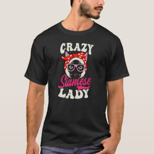 T-shirt Dame siamoise folle Chat siamois