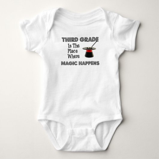 T-shirt Dames 3/4 chemise ThirdGradeMagic de douille (Devant)