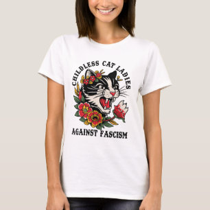 T-shirt Dames aux chats contre le féminisme fasciste