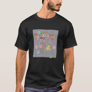 T-SHIRT DAMES BOHO FLEURS BOTANIQUE AQUARELLE FLEURS CA