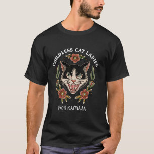 T-shirt Dames chats sans enfants drôles de style rétro