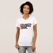 T-shirt Dames d'amour de techno d'Atlanta (blanches) (Devant entier)