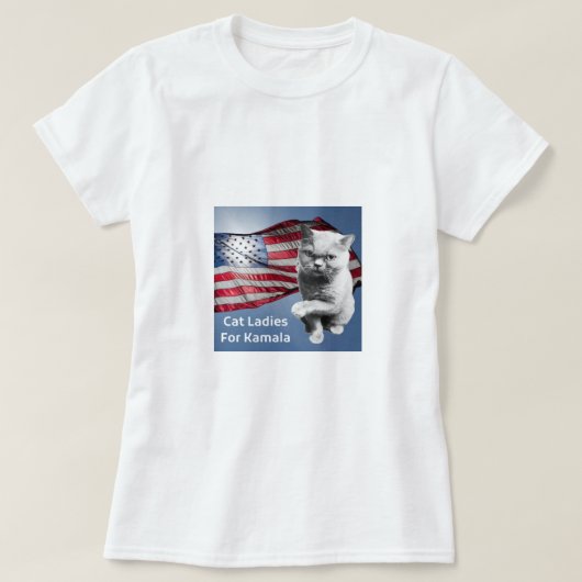 T-shirt Dames de chat pour Kamala (Design devant)