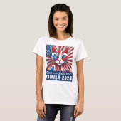 T-shirt Dames de chat pour Kamala 2024 Démocrate (Devant entier)