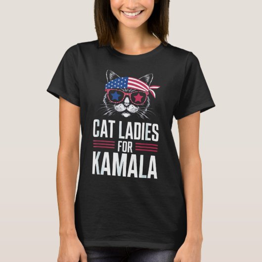 T-shirt Dames de chat pour Kamala Président Kamala-Harris (Devant)