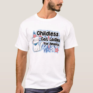 T-shirt Dames De Chat Sans Enfant Pour L'Amérique Kamala 2