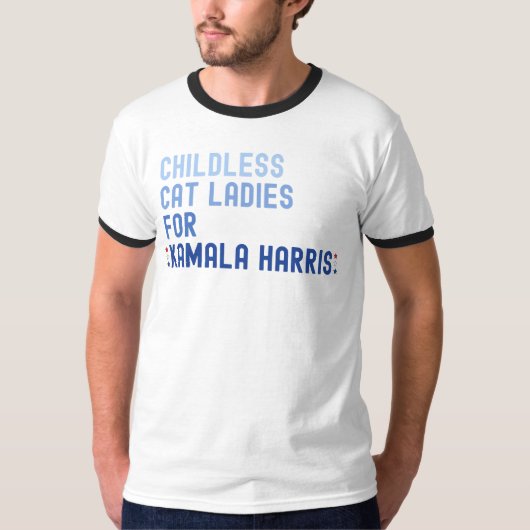 T-shirt Dames de chats sans enfants pour Kamala Harris 202 (Devant)