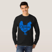 T-shirt Dames de poulet pour femmes bleu (Devant entier)