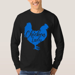 T-shirt Dames de poulet pour femmes bleu