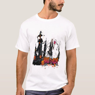 T-shirt dames d'Halloween graffiti art 3D cool famille