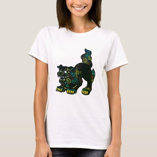 T-shirt dames d'Okinawa Shisa (Devant)