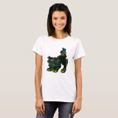 T-shirt dames d'Okinawa Shisa (Devant entier)