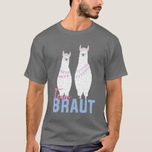 T-shirt Dames Équipe Alpaca Llama Mariage JGA Cadeau