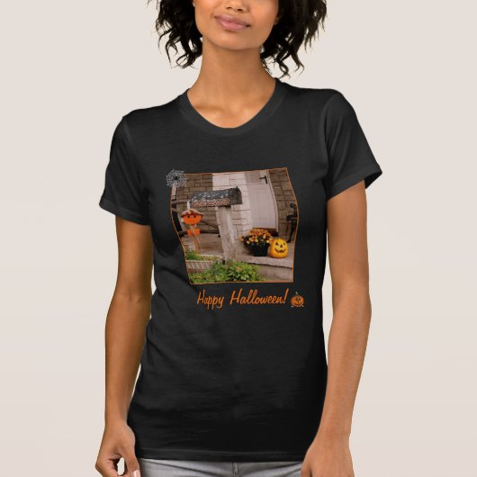 T-shirt Dames 'Halloween Porch' (Devant)