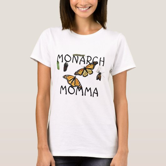 T-shirt Dames Le cycle de vie des monarques. (Devant)