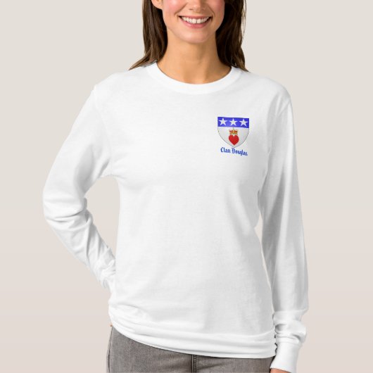T-shirt Dames long Sleave de Douglas de clan (Devant)