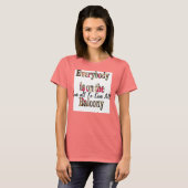 T-shirt Dames Ringer Tout le monde est sur le balc (Devant entier)