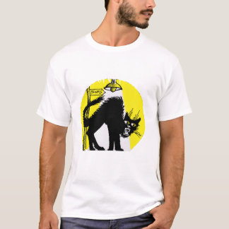 T-shirt Dames T de gémissement de chat noir