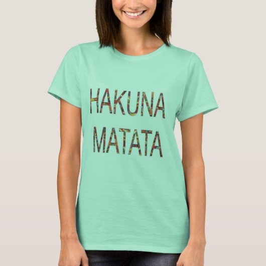 T-shirt Dames Vintages africaines Hakuna Matata (Devant)