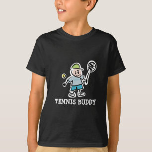 T-shirt d'ami de tennis pour des enfants
