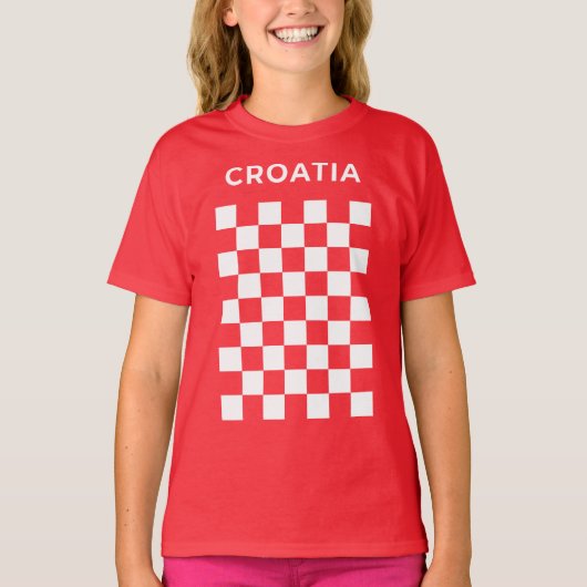 T-shirt Damier Croate Blanc (Devant)